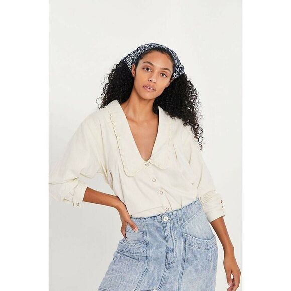 NEW FREE PEOPLE Sz CHARLIE DENIM BUTTON DOWN TUNIC TOP MINI DRESS IN E… - Picture 3 of 5